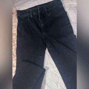 American Eagle Next Level Stretch Skinny Jeans - Dark Wash Black